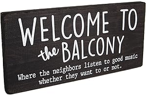 BELLA ROSA HOME Outdoor Balcony Decor for Apartment - Small Balconies Wall Art - Welcome Sign for Summer Apartments with Patio or Decks