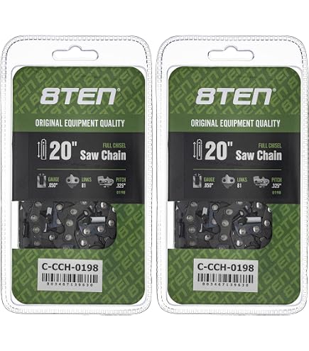 Amazon.com: 8TEN Full Chisel Skip Tooth Chainsaw Chain 20 Inch