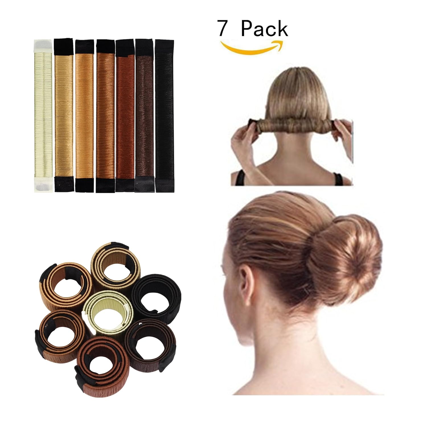 Buy Habibee 7 Pieces Snap Bun Maker Perfect Hair Bun Making French