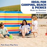 Yello Beach & Camping Windbreak 6 Pole Sun Wind Shelter 120 x 371 cm view 3