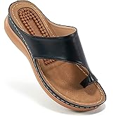 Aomigoct Sandals for Women Wedge Shoes: Comfortable Orthopedic Sandals Womens Dressy Summer Flip Flops Casual Walking Wedges