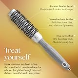 Olivia Garden Ceramic Ion Thermal Brush 1 Inch Synthetic Bristles Vented Barrel view 3