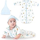 BunnyBlooms Baby sleep sack with Detachable Sleeves – 100% Cotton Wearable Blanket for Newborns, Infants & Toddlers