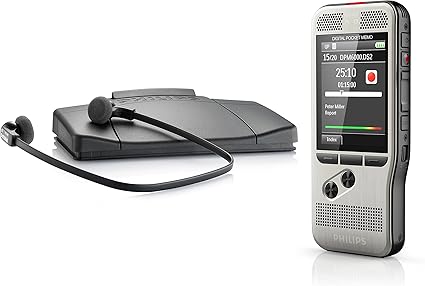 Philips Dpm6700 Pocket Memo Kit De Dictaphone Et De Transcription Numerique Argent Noir Amazon Fr Fournitures De Bureau