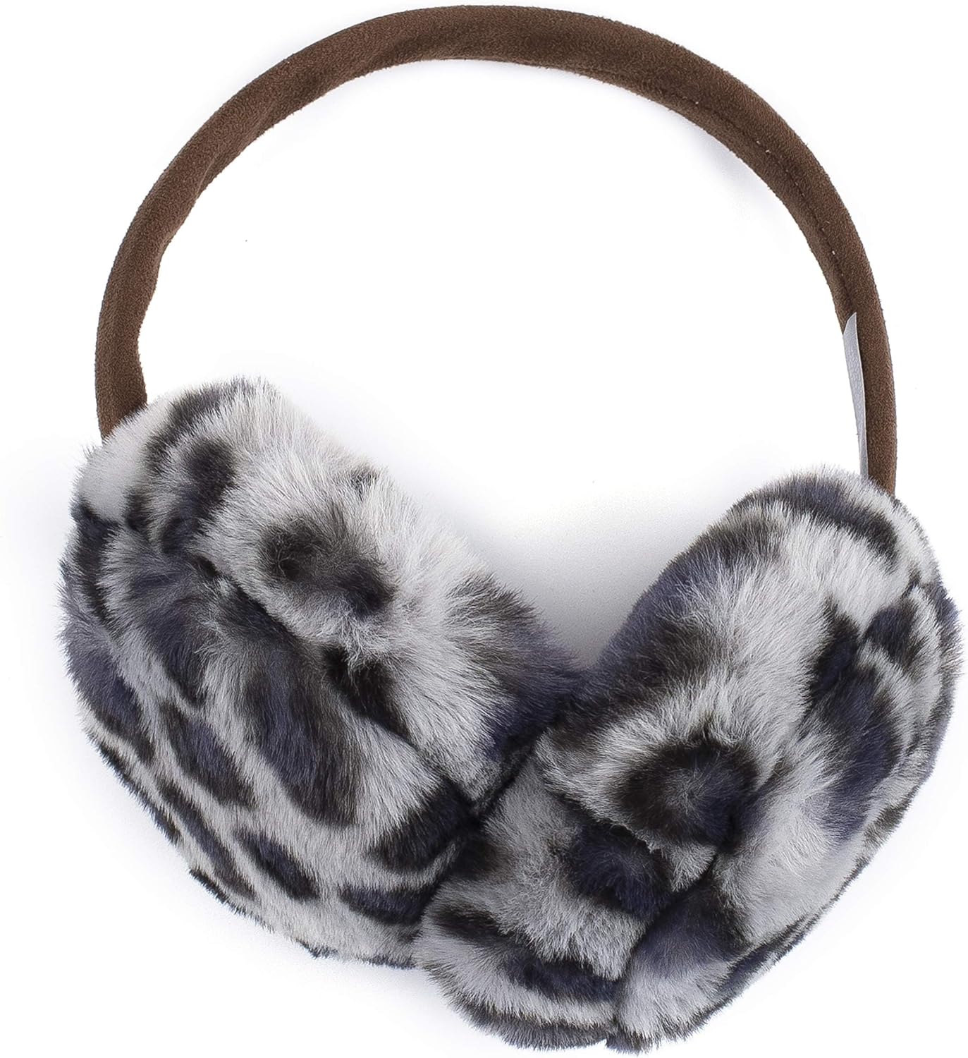 C.C Exclusives Leopard Earmuff with Faux Fur(EM-2364) (Grey-Leopard) at  Women’s Clothing store