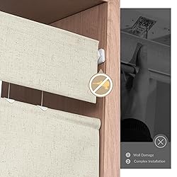 Boolegon No Drill Roman Shades for Windows