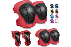 CKE Knee Pads for Kids Kneepads and Elbow Pads Toddler Protective Gear Set Kids Elbow Pads and Knee Pads for Girls Boys with Wrist Guards 3 in 1 for Skating Cycling Bike Rollerblading Scooter