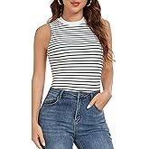 AUHEGN Tank Tops for Women Summer Sleeveless Racerback Casual Basic Ribbed Slim Fitted Shirts