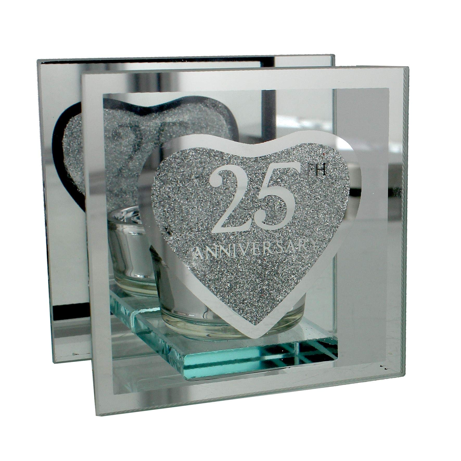 25th Silver Wedding Anniversary Tea Light Holder