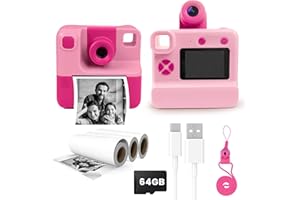 GABBA GOODS GabbaGoods Instant Print Kids Camera For 3 4 5 6 7 8 9 Year Old Kids With 32GB SD Card, Instant Thermal Print Feature Best For Gift On Christmas/Birthday/Holiday | Toddler Camera | Kids Digital Camera
