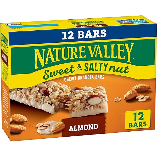 NATURE VALLEY GRANOLA BARS, SWEET AND SALTY NUT, ALMOND, 12 BARS, 14.4 OZ