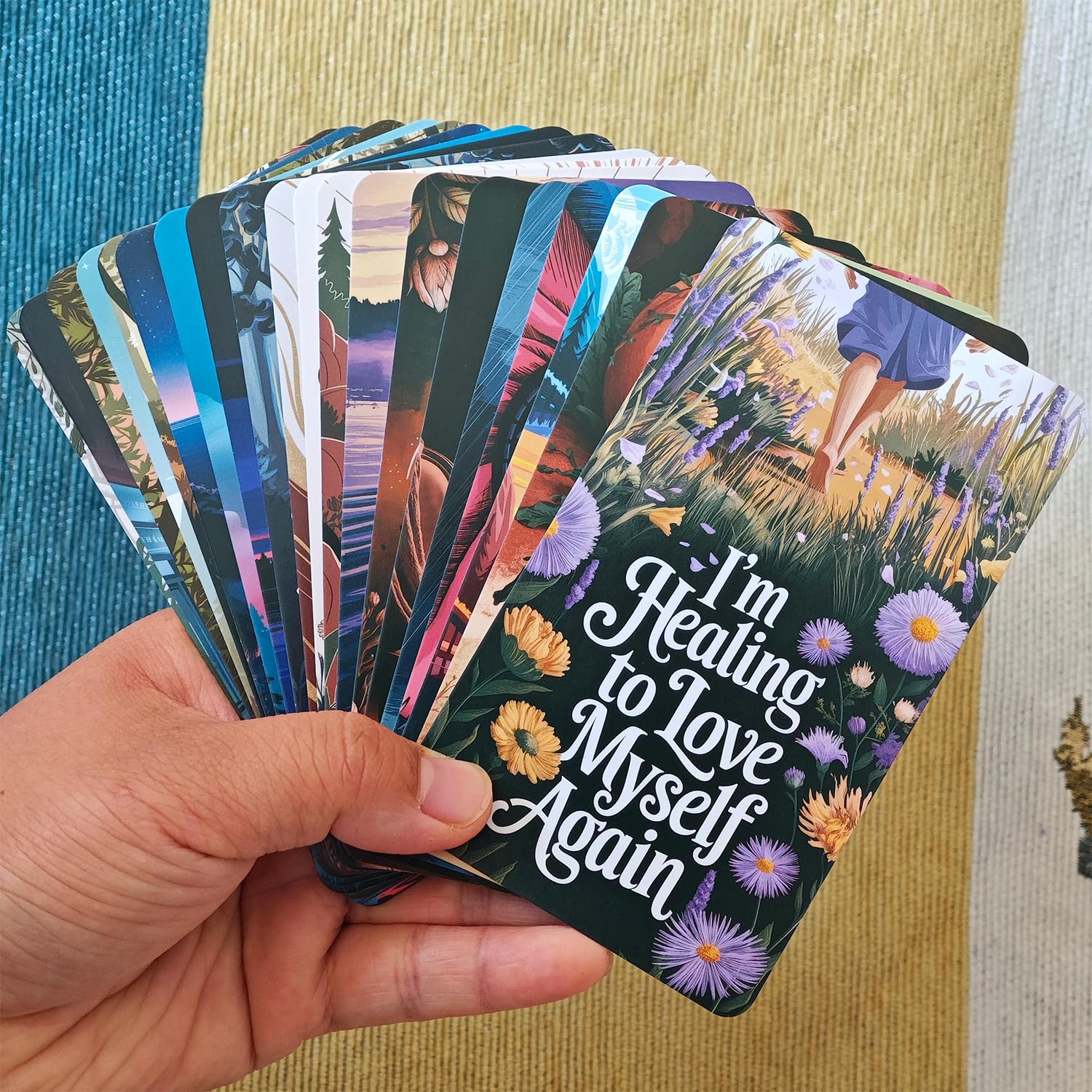 Heartstring Oracle Cards, Twin Flame Love Oracle Cards, Oracle Deck and tarot cards for Beginners, 56 card with a detailed guidebook, emotional growth, reflections, journal prompts, affirmations