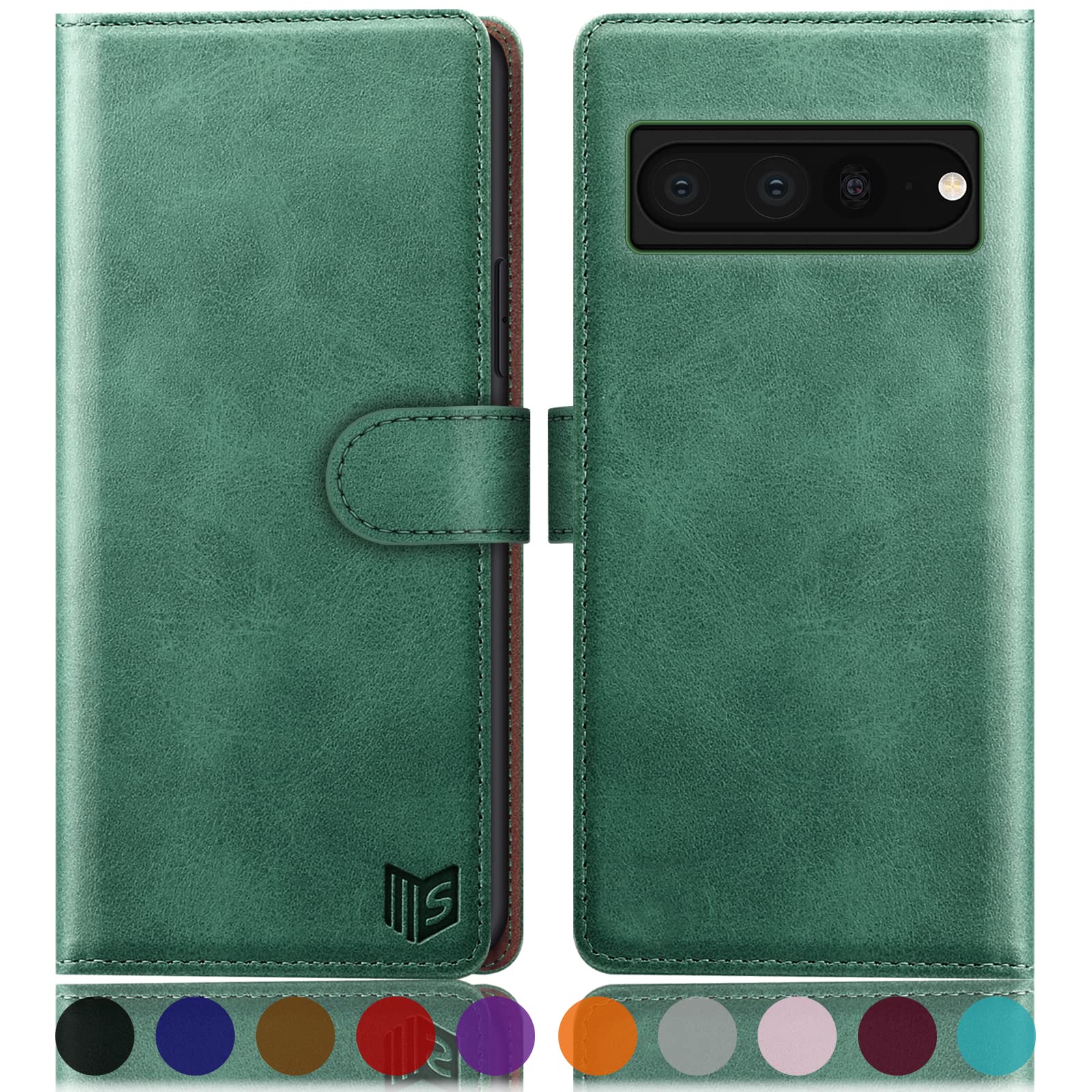 SUANPOT for Google Pixel 7 Pro 5G Wallet Case with RFID Blocking Credit Card Holder,Flip Book PU Leather Protective Cover Women Men for Pixel 7 Pro