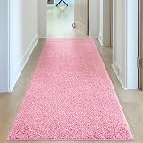 THE RUGS Pink Shaggy Living Room Rug 80x300 cm Soft 30 mm Polypropylene view 4