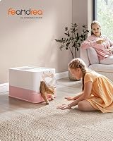 Feandrea Hidden Cat Litter Box with Hood Slide-Out Tray 15 kg Capacity view 2