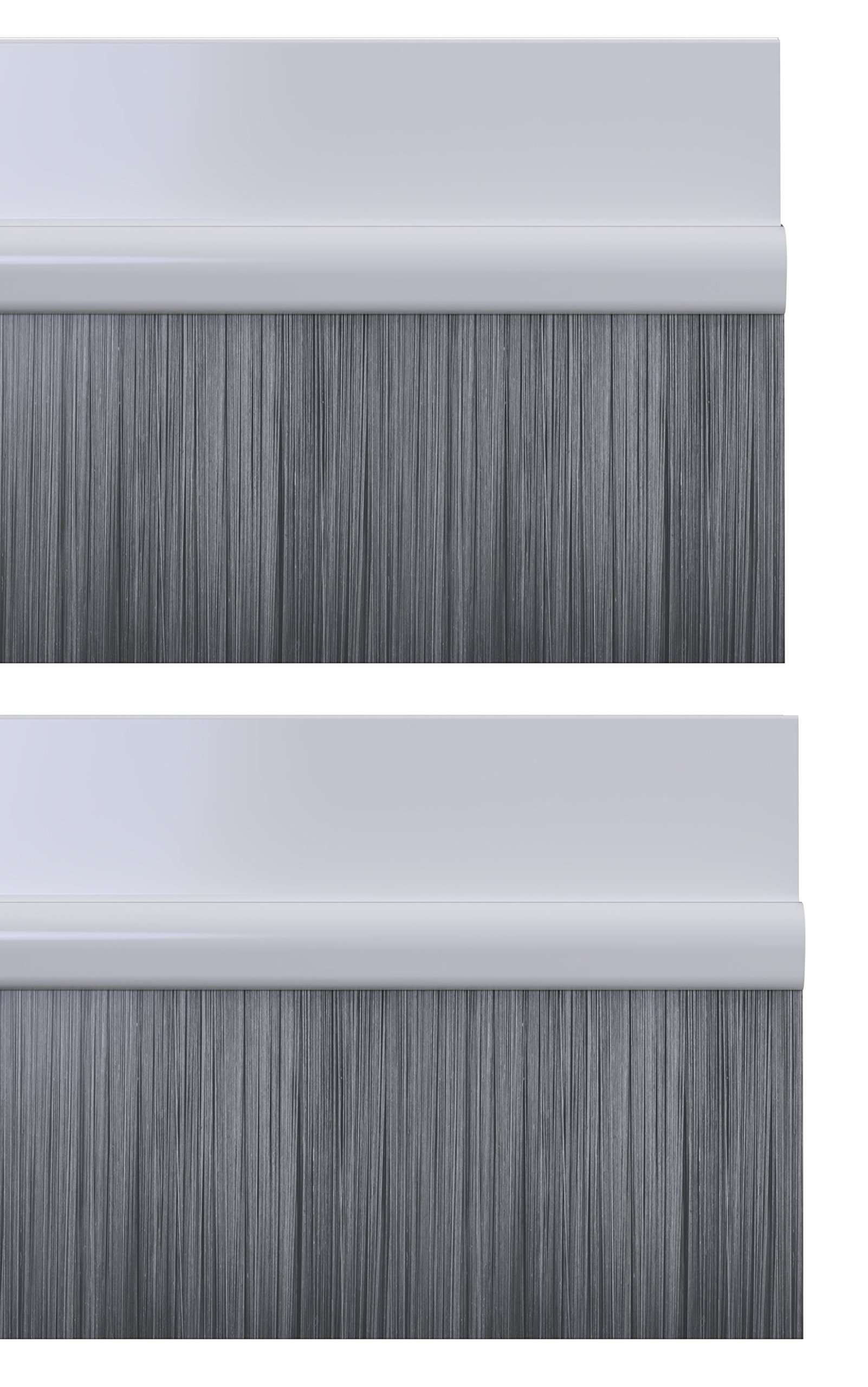 STORMGUARD 02AM0031000W BDS Self Adhesive Bottom of The Door Brush Draught Seal, White, 1 m, Set of 2 Piece
