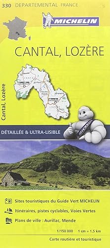 Download Carte Cantal, Lozère Michelin PDF