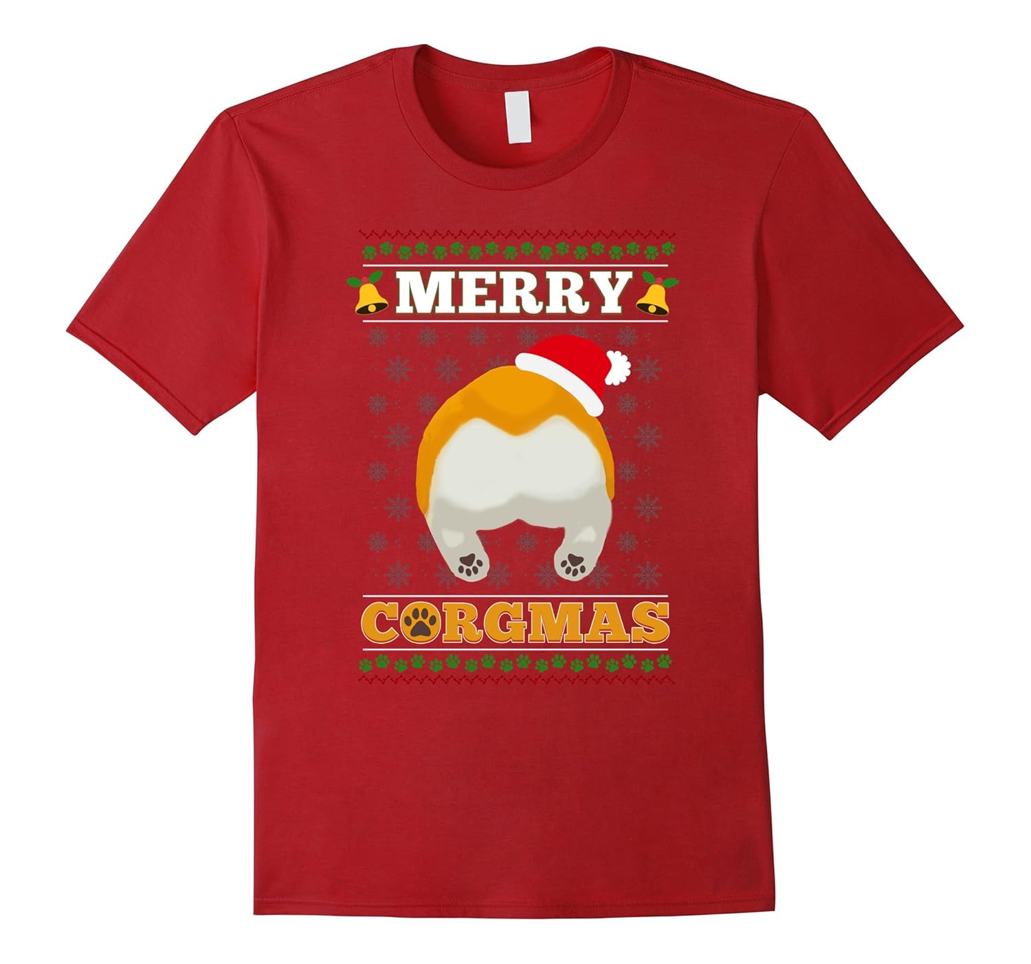 Merry Corgmas Santa Corgi Funny Xmas T-Shirt Ugly Sweater-ANZ