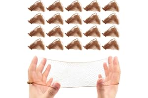 Quacc 20 PCS Bun Hair Nets Women Stretchy Elastic Edge Mesh Invisible Hairnet for Ballet Bun Gymnastic Dance Sleeping Kitchen