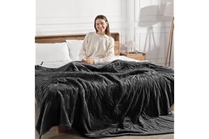 MOLATINK Electric Blanket Queen Heated Blanket - Heating Blanket Queen Size Soft Plush Sherpa with Dual Controllers, 5 Heating Level & 10 Hour Auto Off, ETL Certified, Warm Gifts for Grandma(Charcoal Grey)