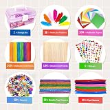 obqo 1800+ Pcs Kids Craft Box Purple Storage Box Art Set for Preschool view 2