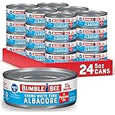 Bumble Bee Chunk White Albacore Tuna in Oil, 5 oz Can (Pack of 24) - Wild Caught Tuna - 23g Protein per Serving, High in Omeg