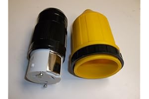 50 AMP RV POWER CORD REPLACEMENT END MARINE TWIST LOCK WITH BOOT