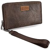 Wrangler Womens Wallet Wristlet Long Purse Designer Clutch Large Capacity Credit Card Holder for Women Men