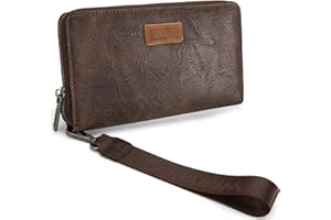 Wrangler Womens Wallet Wristlet Long Purse Designer Clutch Large Capacity Credit Card Holder for Women Men