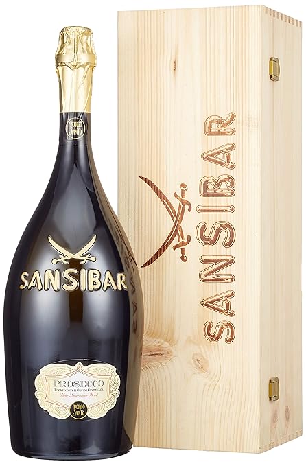 Sansibar Prosecco Spumante DOC Brut only San Simone Doppel-Magnum in OHK, 1er Pack (1 x 3 l)
