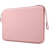 FINPAC 15.6-inch Hard Laptop Sleeve Case Compatible with 15.6 Inch Acer Aspire, Shockproof Computer Carrying Case for HP Dell Razer Samsung Laptop Chromebook, Pink