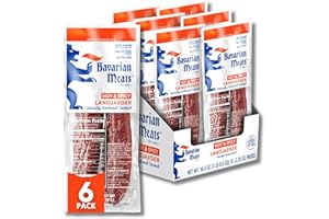 Bavarian Meats Hot & Spicy Landjaeger German Style Smoked Sausage Snack Sticks, 2.75 Ounce (Pack of 6)