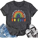 LBP Be Kind Women's T-Shirt Inspirational Design Rainbow Short Sleeve Pride Shirt Cute Summer Top