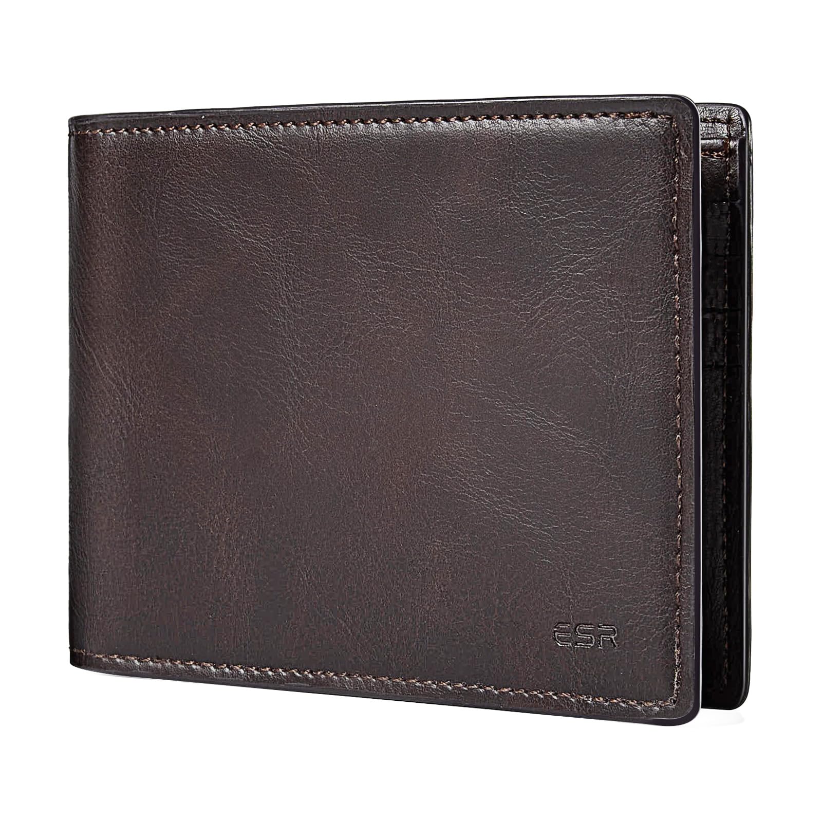 Photo 1 of ESR Geo Wallet for Men with Full Find My Functionality, Slim Wallet Holds 7 Credit Cards or 10 bills, RFID Blocking Front Pocket Bifold Smart Wallet, Cocoa