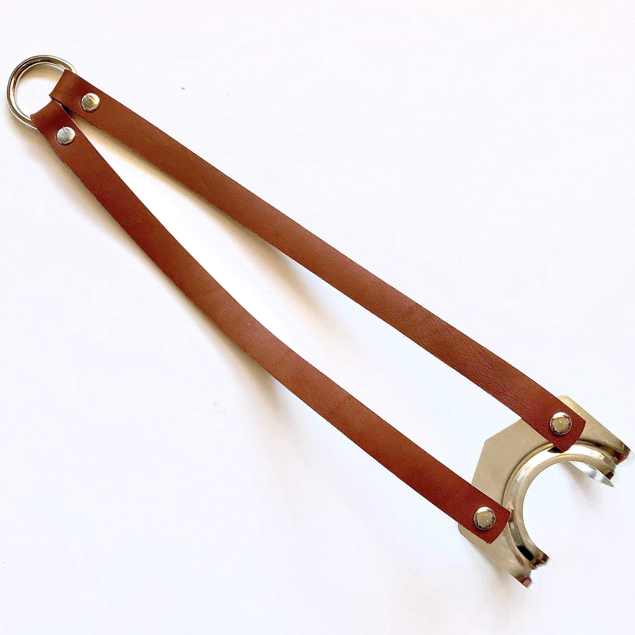 Leather skateboard wall hanger, mount, storage, hook display