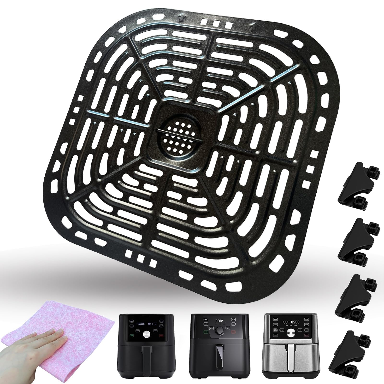 Photo 1 of HEISENLIN 6QT Air Fryer Replacement Grate for Instants Pot Vortex Plus 6QT XL Air Fryer, Premium Grill Pan Crisper Plate Tray Rack Grid Shelf for Instants 6QT 5.7QT, Dishwasher Safe, Nonstick