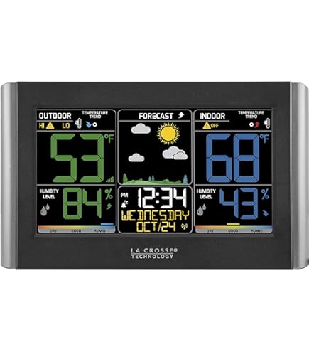 La Crosse Technology Stazione Meteo Wireless 308-1415FCT - Previsioni, Temperatura E Umidità Interna/Esterna