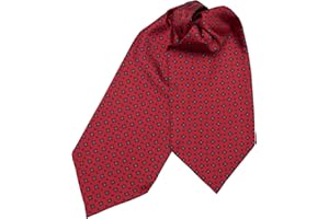 Elizabetta Men's 100% Silk Ascot Ties, Day Cravat Neckties, Handmade in Italy