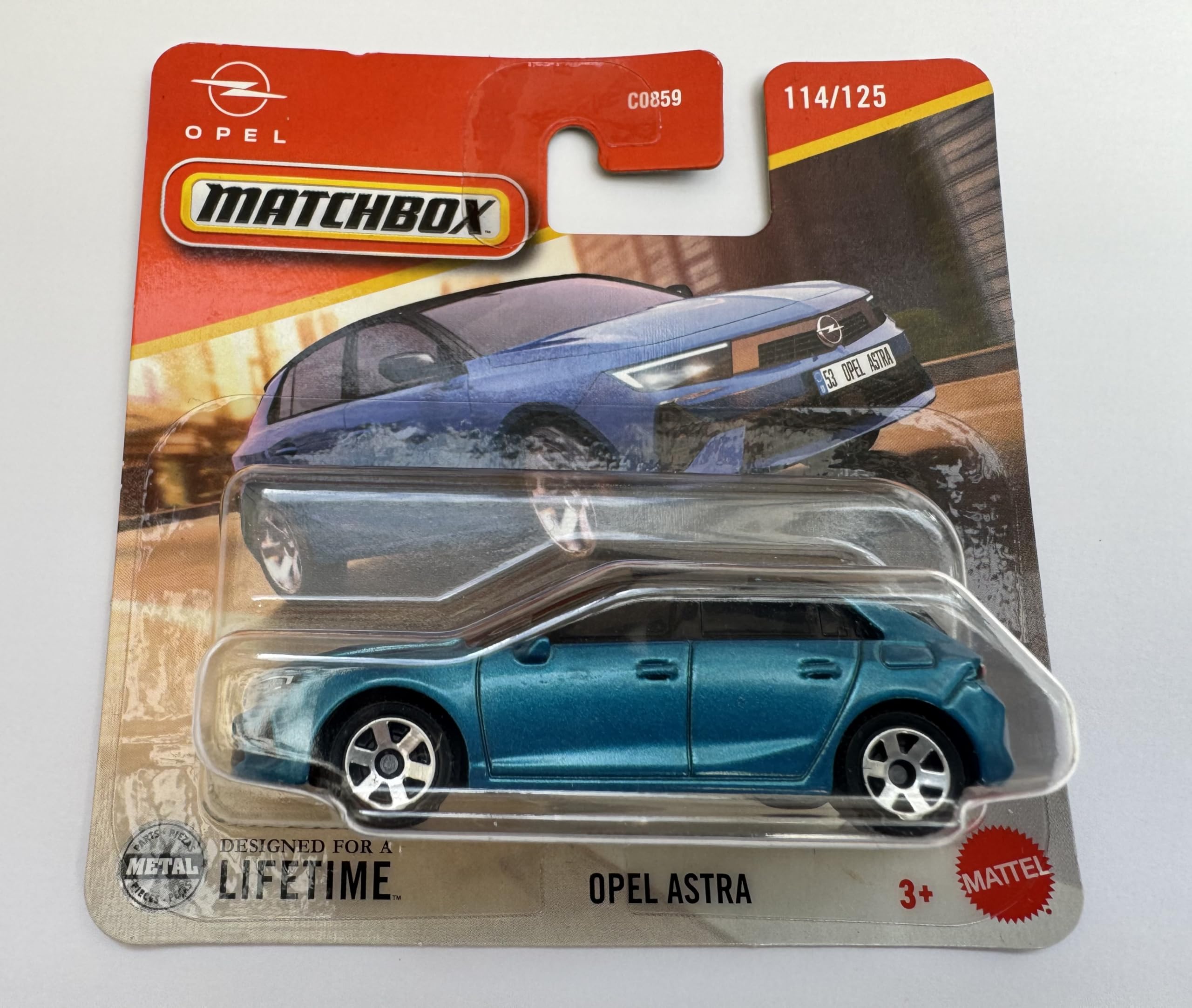 2025 Matchbox Opel Astra Metalflake Blue 114/125 (Short Card) JBR35