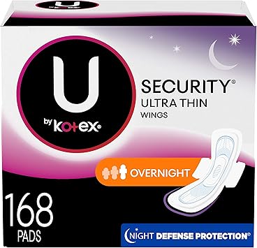 U By Kotex Security Maxi Overnight Pads With Wings Regular Unscented 28 Count By U By Kotex Amazon Es Salud Y Cuidado Personal
