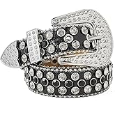 Jastore Kids Girls Boys Western Belt Cowboy Cowgirl Belts with Bling Diamond Studded and Sequin Leather Belt for Jeans