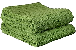 Ritz 012930 Royale Collection Solid Kitchen Towel Set, 2-Piece, Cactus
