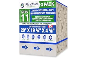 LENNOX HEALTHY CLIMATE PART # X0585 MERV 11 for HCF14-11 Air Cleaners 20x20x5. Case of 3, Made in Canada by FurnaceFilters.Ca