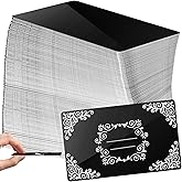 weparmeety 100 Pcs Metal Engraving Blanks Aluminum Sheet Laser Engraving Business Card Multipurpose DIY Gift Cards 86 x 54 x 0.45 mm (Matte Black)
