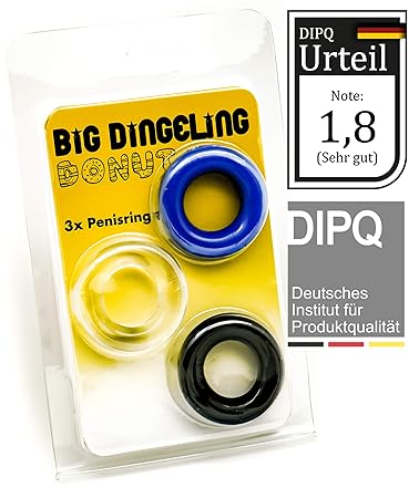 DONUT by BIG DINGELING, Penisring und Cockring 3erSet, verschiedene Farben