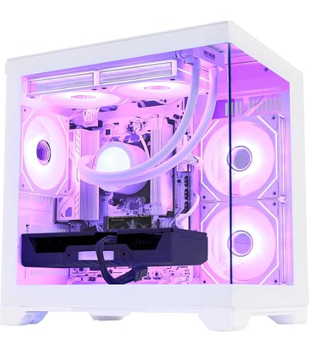 Amazon.com: HOENGAGER White Prebuilt Gaming PC Desktop, AMD Ryzen