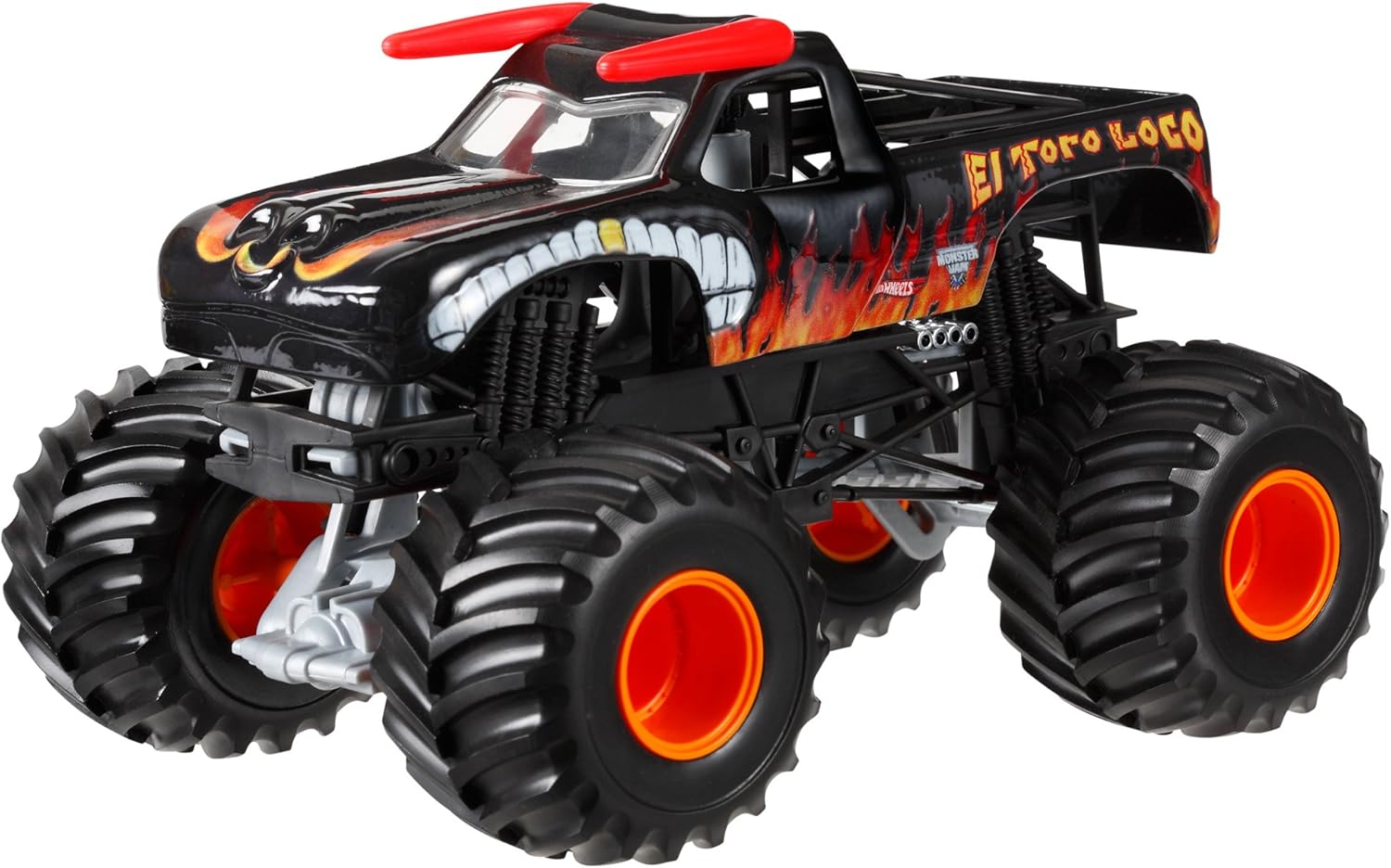 Amazon Com Hot Wheels Monster Jam El Toro Loco Black Die Cast Vehicle 1 24 Scale Toys Games