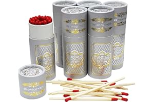 OPPENHEIMER USA Long Round Matches Shabbos Kodesh Decorated Container of Approx 40 Matches - Pack of 6