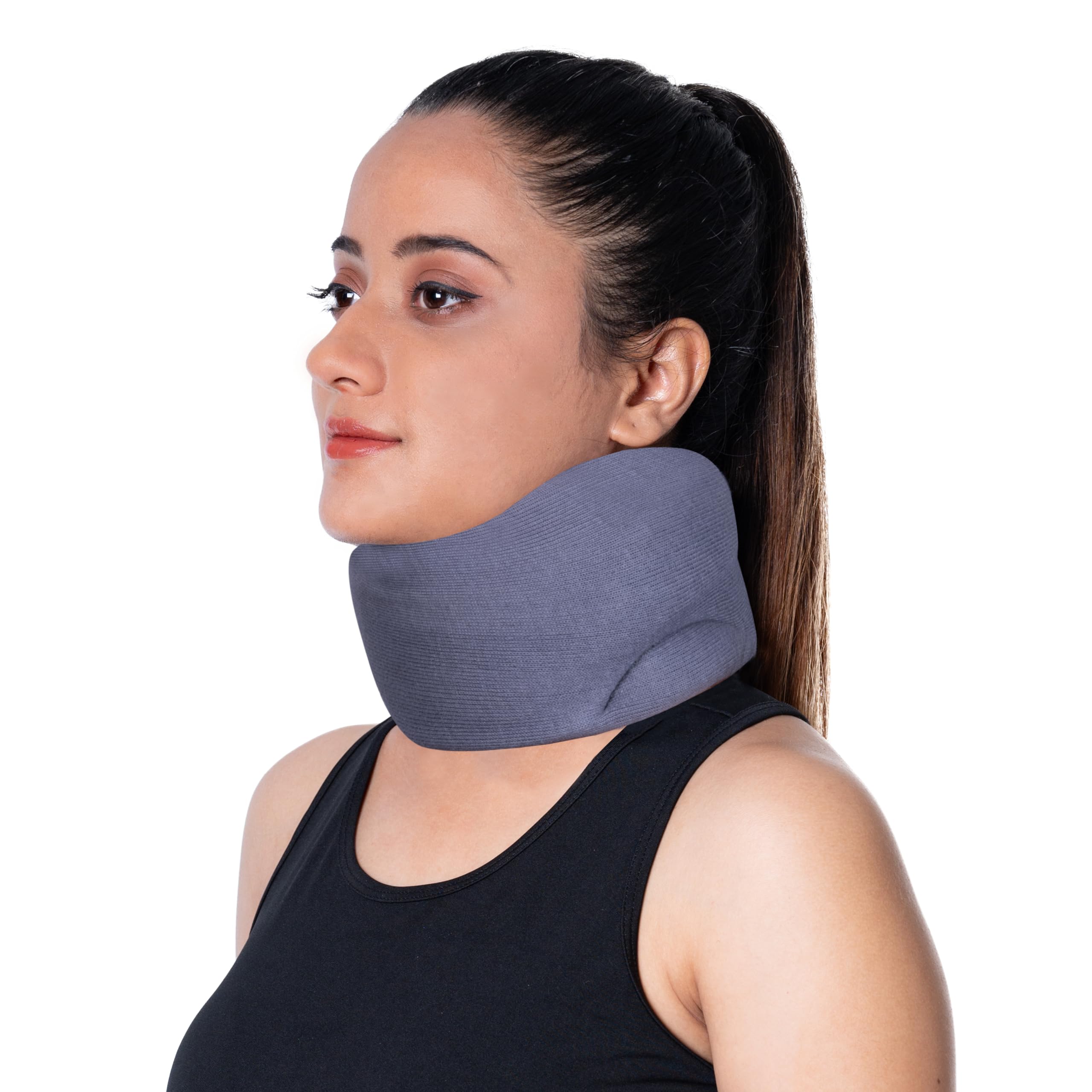 Wonder Care Cervical Collar for Neck Pain Soft Neck Support Brace for Spondylitis Neck Pain Relief for Men & Women Grey(Small: 3"-3.5")