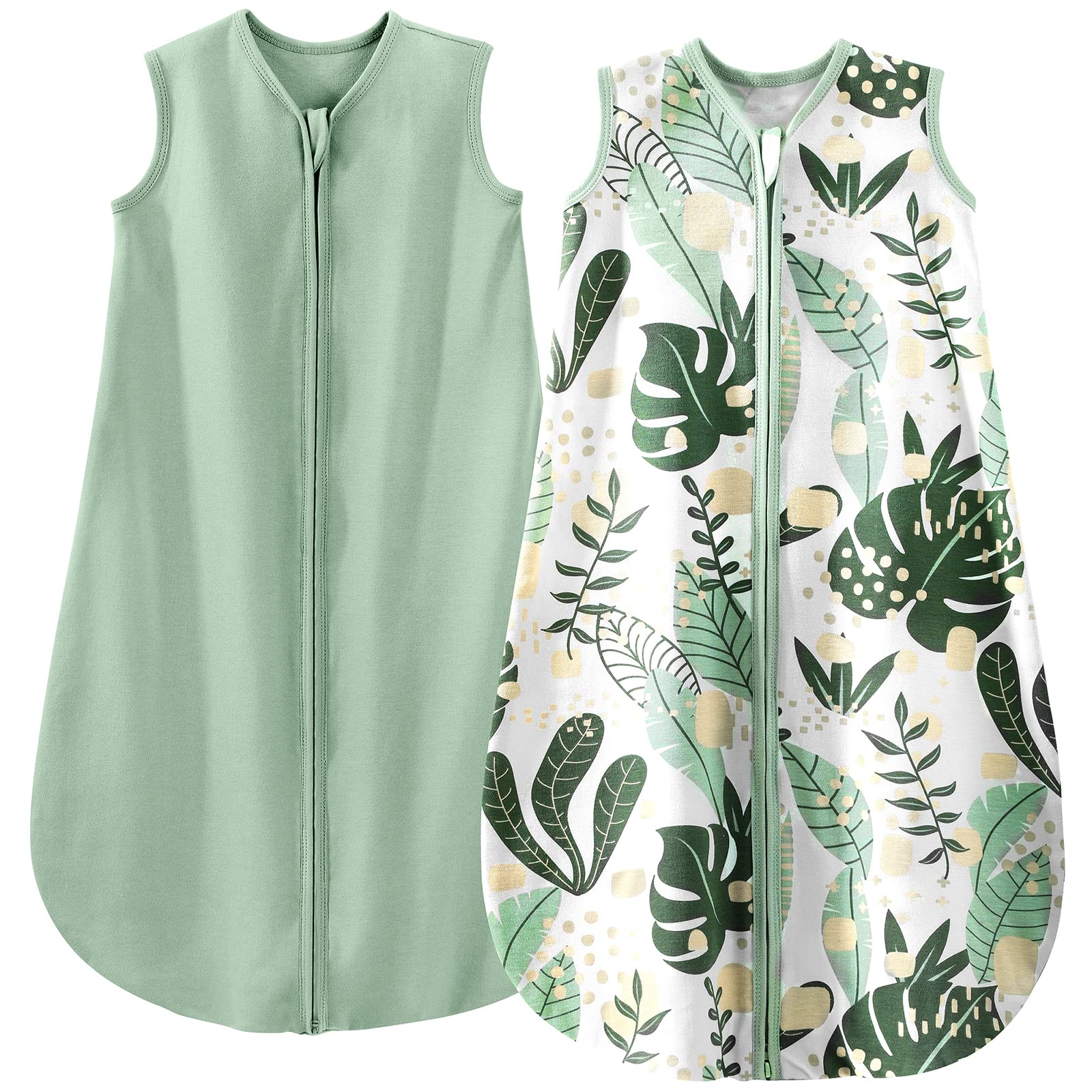 Yoofoss Baby Sleeping Bag 0.5 Tog - 6-12 Months 2 Pack Summer Sleeping Bag Baby 100% Organic Cotton Sleep Sack for Newbron Infant Toddler — image 1